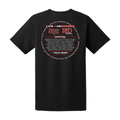 Styx & REO Speedwagon Live and Unzoomed 2022 Tour Black Tee