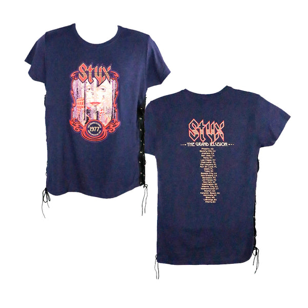 Women's 1977 Grand Illusion North American Tour Purple Custom T-Shirt