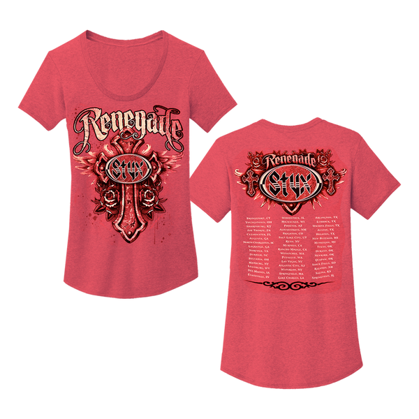 Ladies red t sales shirt