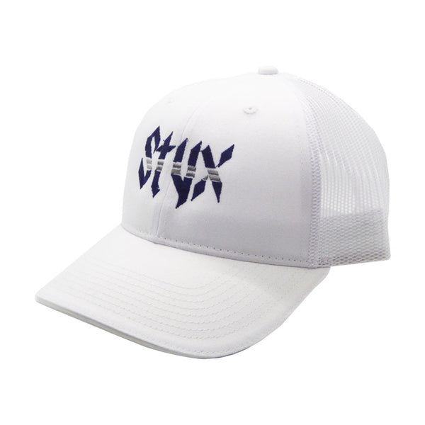 Styx Logo White Trucker Hat